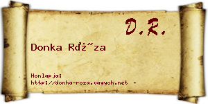 Donka Róza névjegykártya