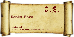 Donka Róza névjegykártya