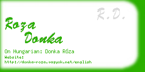roza donka business card